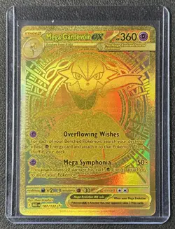 MEGA GARDEVOIR EX 2025 POKEMON EVOLUTION #187/132 HYPER RARE A - Image 1