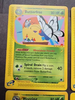Pokemon TCG Expedition Base Grass Type Rare/Uncommon Butterfree, Bulbasaur Etc - Image 2
