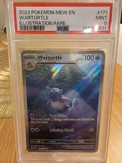 Wartortle 171/165 Illustration Rare Pokemon 2023 Scarlet & Violet English PSA 9 - Image 1