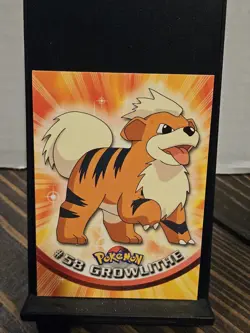 Growlithe - Pokemon - #58 - Topps - TV Animation Edition - Blue NM - Image 1