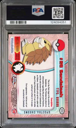 2000 TOPPS CHROME POKEMON T.V. SPECTRA #28 SANDSLASH PSA 10 - Image 2