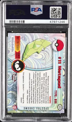 2000 TOPPS CHROME POKEMON T.V. SPECTRA #11 METAPOD PSA 10 - Image 2