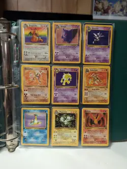 Pokemon Fossil 100% Complete Master Set 62/62 WOTC Vintage 1999 Holo Rare Binder - Image 3