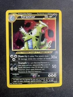 Tyranitar 12/75 Neo Discovery Holo Nm Pokemon Tcg - Image 1