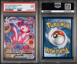 2021 POKEMON SWORD & SHIELD FUSION STRIKE SECRET #269 FULL ART/MEW VMAX PSA 9 - Image 3