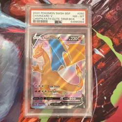 2020 Pokemon SWSH Promo Charizard V SWSH050 Holo PSA 8 Champion's Path ETB - Image 1