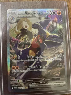 Pokemon Cynthia's Garchomp EX 232/182 Destined Rivals Holo Illustration Rare - Image 1
