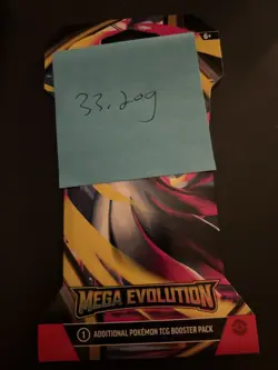 (VERY HEAVY) 33.20g Pokemon TCG Mega Evolution Sleeved Booster Pack (SEALED)✅ - Image 4