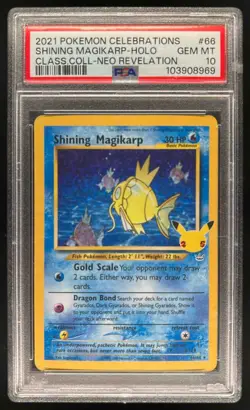 2021 Pokemon SWSH Celebrations Shining Magikarp Classic Collection #66/64 PSA 10 - Image 1