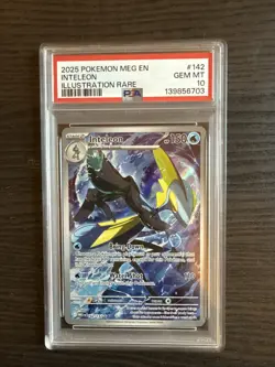 Inteleon 142/132 Illustration Rare 2025 Pokemon Mega Evolution PSA 10 Gem Mint - Image 1