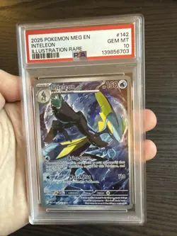 Inteleon 142/132 Illustration Rare 2025 Pokemon Mega Evolution PSA 10 Gem Mint - Image 3
