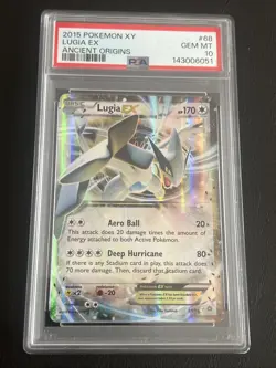 Pokemon Lugia EX 68/98 XY Ancient Origins 2015 Ultra Rare PSA 10 Gem Mint - Image 1
