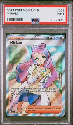 2023 POKEMON SVI EN-SCARLET & VIOLET #238 MIRIAM ULTRA RARE - PSA 9 - Image 1