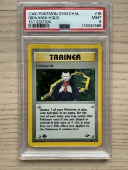 Pokemon Gym Challenge Giovanni Trainer 1st Edition Holo PSA 9 18/132 - Image 1