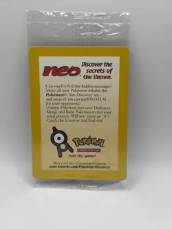 Sealed 2001 Entei Reverse Holo Pokemon Neo Discovery Black Star Movie Promo VTG - Image 1