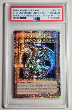 2024 YU-GI-OH! Chaos Emperor Dragon Envoy Of The End RA03-EN133 QCR PSA 10 QCSR - Image 1