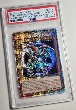 2024 YU-GI-OH! Chaos Emperor Dragon Envoy Of The End RA03-EN133 QCR PSA 10 QCSR - Image 2