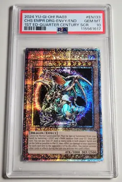 2024 YU-GI-OH! Chaos Emperor Dragon Envoy Of The End RA03-EN133 QCR PSA 10 QCSR - Image 4