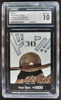 2025 ONE PIECE CCG DON!! LEGACY OF THE MASTER 3D CGC 10 D PT - Image 1