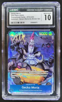 2025 ONE PIECE CCG GECKO MORIA ST03-004 CGC 10 B PT - Image 1