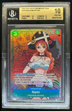 2023 One Piece Paramount War Nami #OP02-036 BGS 10 PRISTINE - Image 1