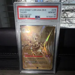 Disney Lorcana Tigger Enchanted Holo 215/204 Azurite Sea PSA 10 - Image 1