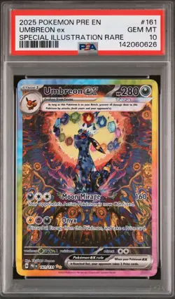 Pokemon TCG Prismatic Evolutions Umbreon EX Card 161/131 PSA 10 - Image 1
