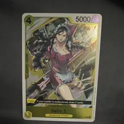 Bandai One Piece CCG Baby 5 OP12 Holo Character Card 5000 Power 4 Cost Counter - Image 1