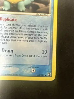 Pokemon Card - Ditto Squirtle Delta Species 64/113 Common - Image 5
