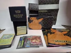 Pokemon Card Lot 194 Cards (2) Shining Fates Box's With Guides Storage Unit Find - Image 1