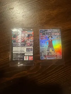 Bandai One Piece CCG US Voyage Monkey.D.Luffy Holo Promo Character Card Lot (2) - Image 2