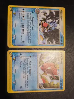 POKEMON TCG CARDS GYARADOS + MAGIKARP 32/97 EX DRAGON NM/VLP - Image 1