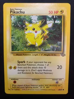 PIKACHU - 60/64 - JUNGLE - POKEMON CARD - LP - Image 1