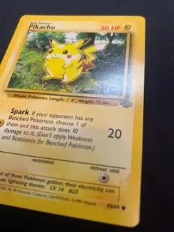 PIKACHU - 60/64 - JUNGLE - POKEMON CARD - LP - Image 3