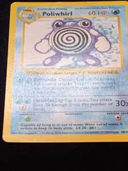 POLIWHIRL (SHADOWLESS) - 038/102 - BASE SET - POKEMON CARD - MP - Image 3
