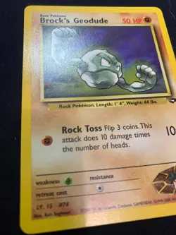 BROCK'S GEODUDE - 68/132 - GYM CHALLENGE - POKEMON CARD - LP - Image 2