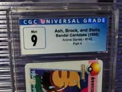 CGC 9 Bandai Cardass Ash Brock Stella #142 Anime 1998 Pokemon Japanese Card Mint - Image 4