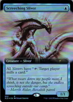 MTG Screeching Sliver (Extended Art) (622) | LP Foil | Secret Lair Drop {SLD} - Image 2