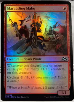 MTG Marauding Mako - Aetherdrift (DFT) Foil Magic Near Mint - Image 1