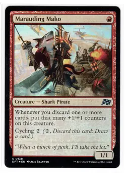 MTG Marauding Mako - Aetherdrift (DFT) Foil Magic Near Mint - Image 2