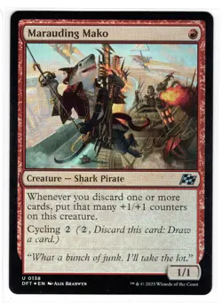 MTG Marauding Mako - Aetherdrift (DFT) Foil Magic Near Mint - Image 5