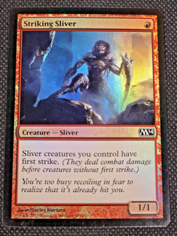 Striking Sliver - Foil Magic mtg LP English Magic 2014 (M14)LP -- L46 - Image 1