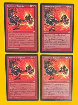 MTG HAMMER OF BOGARDAN (x4) Mirage (OldManMTG 010-199) - Image 1