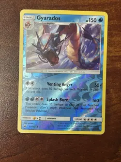 Pokemon TCG Gyarados Burning Shadows 33/147 Reverse Holo Rare - Image 1