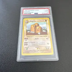 Pokemon 1999 Game TCG Dugtrio Base Set 19/102 Regular Shadowless Rare PSA 9 MINT - Image 3