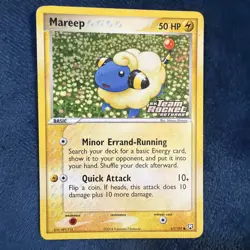 Mareep 67/109 Team Rocket Returns Stamped - Pokemon Holo SWIRL 🌀 Vintage TCG - Image 1