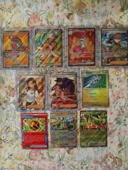 Pokemon TCG Ultra Rare Lot ×10 Full Art, F.A Trainer, EX, Pokeball, A-Spec - Image 1