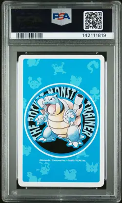 1998 POKEMON BLUE VERSION PLAYING CARDS JOKER GYM LEADERS PSA 7 - Image 2