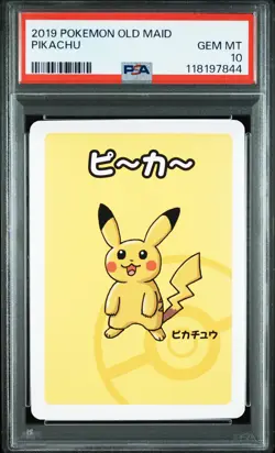 2019 POKEMON OLD MAID PIKACHU PSA 10 - Image 1