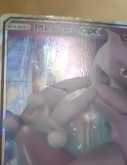Mewtwo GX 31/68 Hidden Fates Mewtwo Stamp Pokemon MP Crease - Image 5